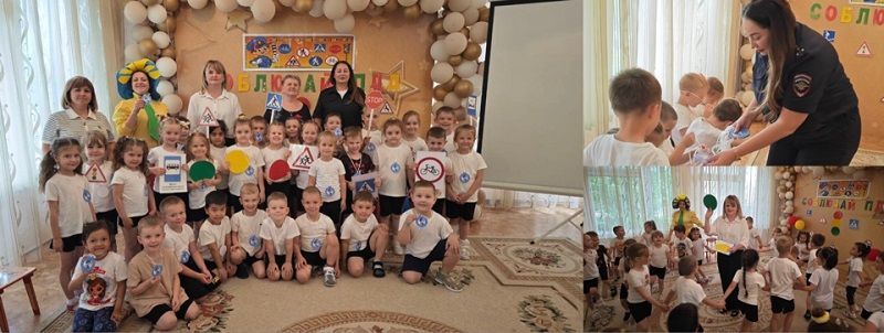 Белгородские автоинспекторы продолжают обучать дошкольников дорожным правилам