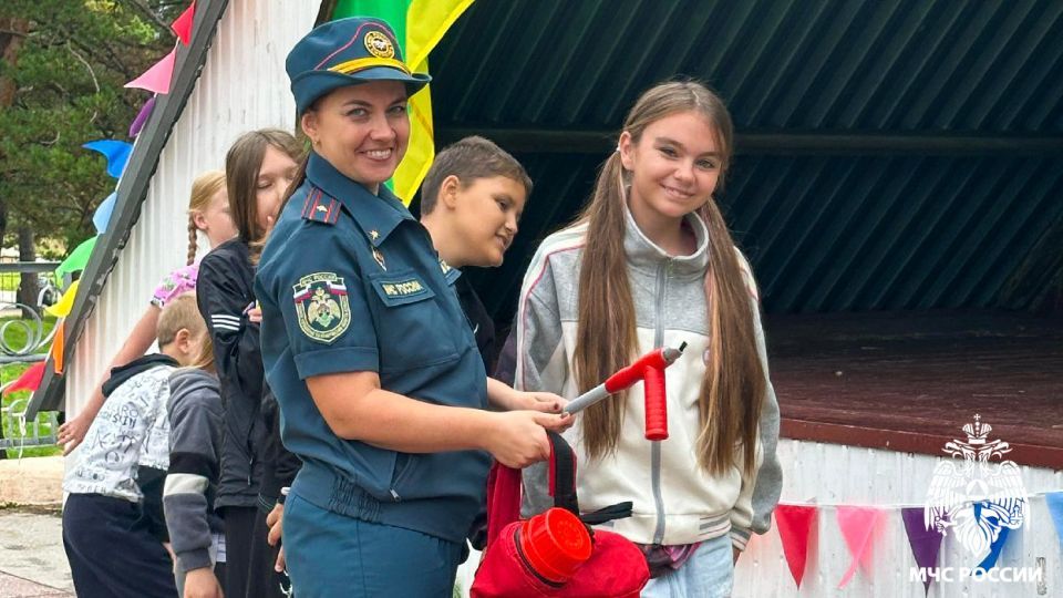 В Гурьевском МО провели занятие по пожарной безопасности с детьми