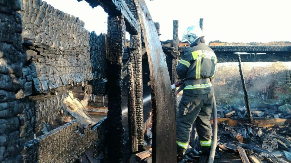 Пожарные спасли от огня дом многодетной семьи в Новоегорьевском