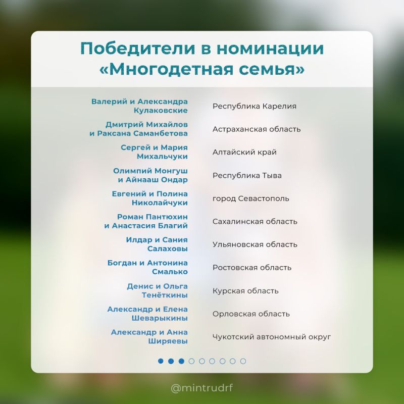 Сахалинцы вошли в число победителей Всероссийского конкурса «Семья года – 2025»