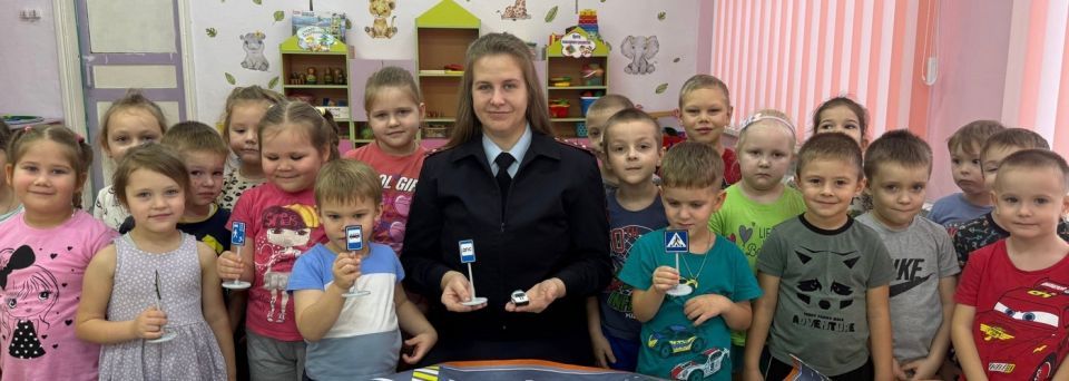 Сотрудники областного управления Госавтоинспекции провели встречу с красносельскими дошкольниками