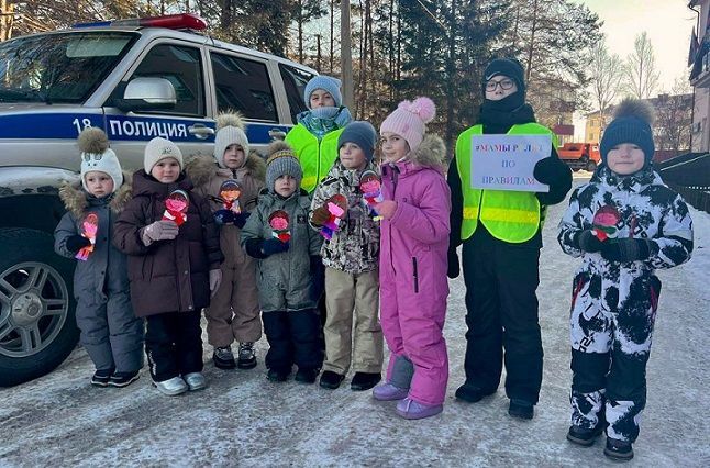 Сотрудники Госавтоинспекции Смирных в преддверии Дня матери провели акцию