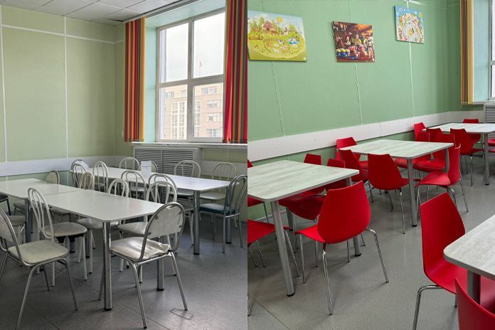 Благотворители оплатили обновление обеденных зон в двух детских больницах Новосибирска