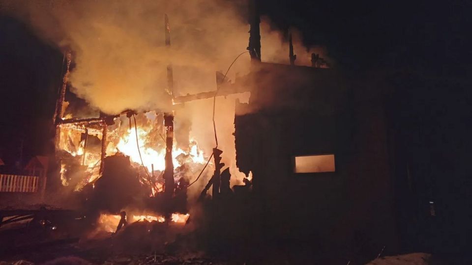 Многодетная семья в Пронском районе осталась без дома из-за пожара