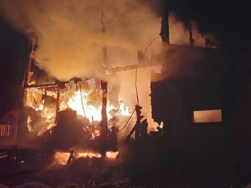 В Рязанской области сгорел дом многодетной семьи