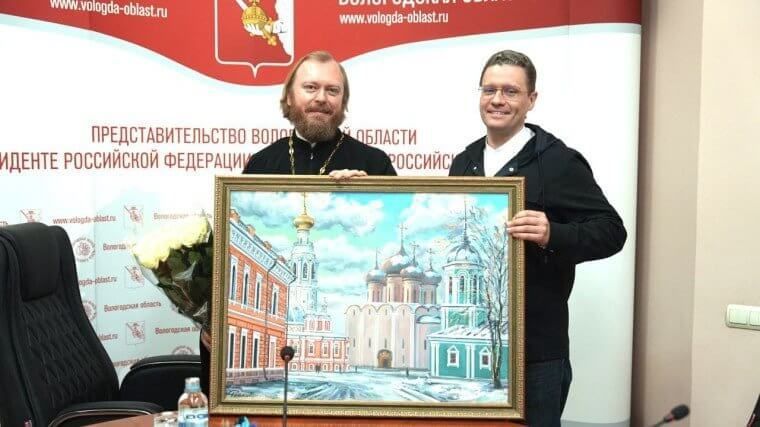 Иерей Феодор Лукьянов поздравил Георгия Филимонова с высокими результатами в сфере народосбережения