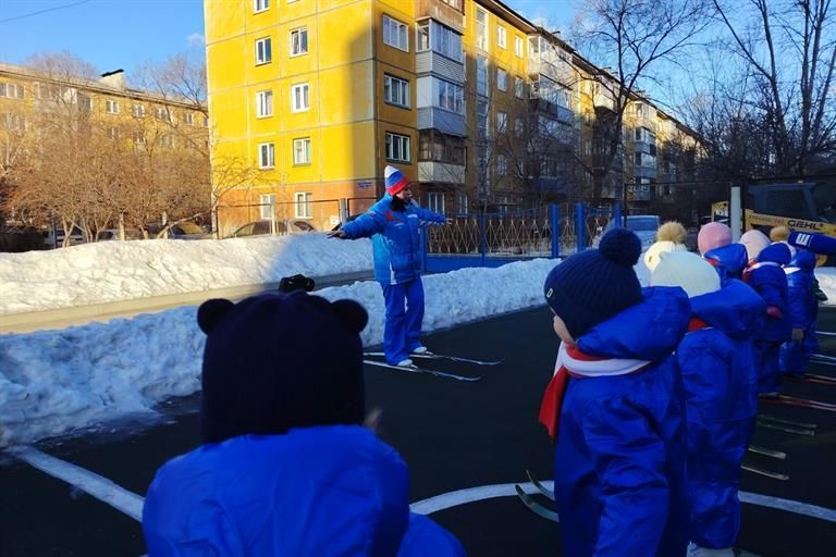 Дошколята Красноярска готовятся к участию в «Лыжне России»